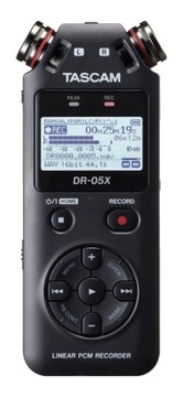 TASCAM DR-05X REJESTRATOR AUDIO CYFROWY CZARNY DYKTAFON REKORDER