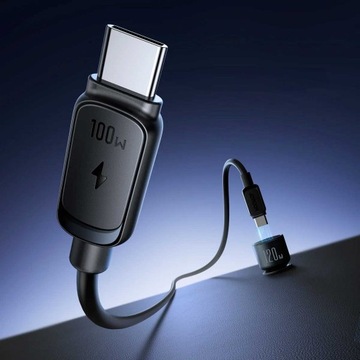 АВТОМОБИЛЬНОЕ ЗАРЯДНОЕ УСТРОЙСТВО JOYROOM 120 Вт, 2xUSB-C, КАБЕЛЬ USB-A + USB-C, 100 Вт, QC PD