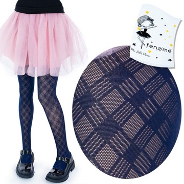 Rajstopy dziewczęce WZORZYSTE rajstopki ażurowe