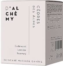D'ALCHEMY świeca do masażu pielęgnacyjnego twarzy cedr lawenda 50ml