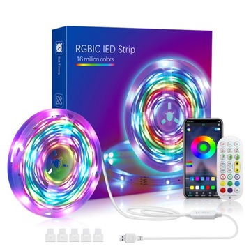 3M USB WIFI RGB PASEK LED BŁYSKOWY 42LED +PILOT