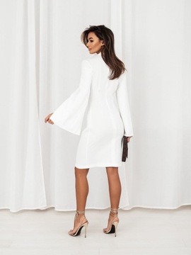 Cocomore elegancka sukienka damska w odcieniu bieli