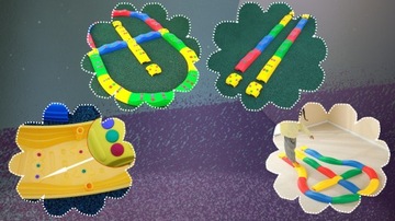 Сенсорная дорожка Монтессори, бревно, река, большой набор из 20 элементов