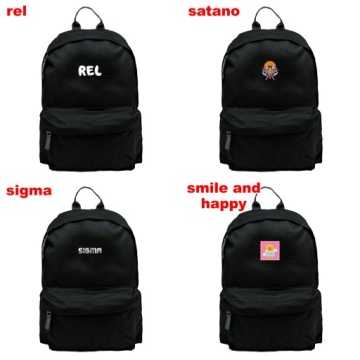 Молодежный школьный рюкзак Butterfly, черный, минималистичный для школьного дизайна