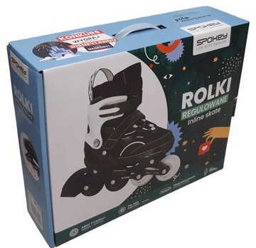 ROLKI Spokey Regulowane 38-41 Skate Czarno - Białe