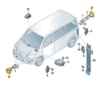 UCHWYT CZUJNIKA PARKOWANIA VW TRANSPORTER OE