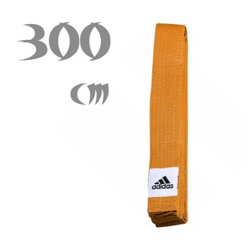 Pasy, Pas Do Judo Adidas 300 cm Pomarańczowy