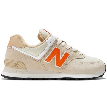 Buty damskie sneakersy sportowe New Balance 574 beżowe skórzane wygodne