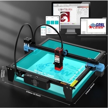 Новый лазерный гравировальный станок Twotrees TTS-10 Pro, 80 Вт, 30000 мм/мин, режущий плоттер