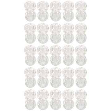 ZESTAW 25 KOSTEK K6 RPG SREBRNE PIÓRO KOŚĆ 1,6 CM