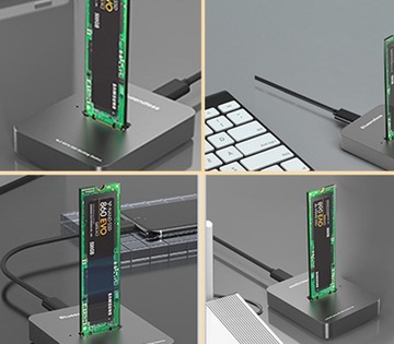 Адаптер SSD Карманный диск NVME/SATA M.2 USB-C SD03A