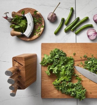 НОЖИ GERLACH NATUR 5 ШТ. В БЛОКЕ + НАБОР ДОСОК