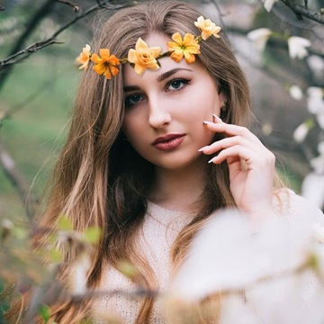 Цветочный венок из 8 штук, корона на лоб,