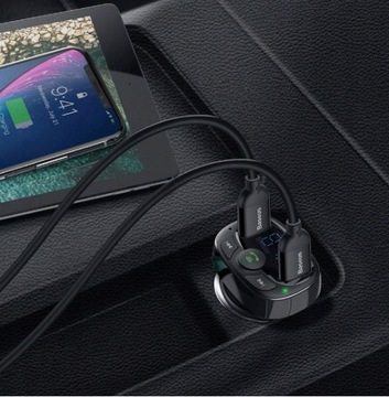 Transmiter samochodowy bluetooth FM MP3 USB BASEUS