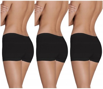 3 X GATTA SHORTY VIKI BEZSZWOWE MAJTKI CZARNE XL