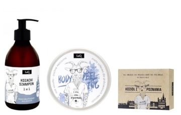 LAQ KOZIOŁ ZESTAW 3cz SZAMPON + PEELING + MYDŁO