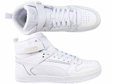 PUMA RBD GAME BUTY WYSOKIE TRAMPKI BIAŁE RZEP