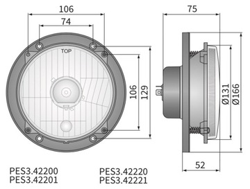 reflektor przedni, lampa H4/R2 Deutz Fahr WESEM