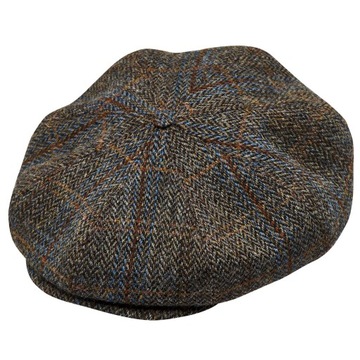 KASZKIET PEAKY Z DASZKIEM NA ZIMĘ I NA ŚWIĘTA BRĄZOWY HARRIS TWEED 58 L