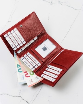 Женский кожаный кошелек Cavaldi с отделением для карт, документов, натуральная кожа