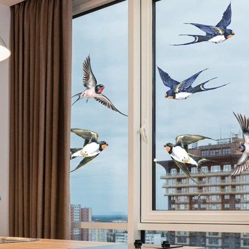 НАКЛЕЙКИ НА ОКНА «ПТИЦЫ», ПРЕДУПРЕЖДЕНИЕ О СТОЛКНОВЕНИИ, 12 ШТ.