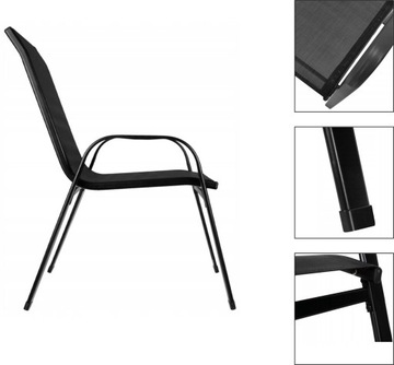 Современный садовый стул из черного металла