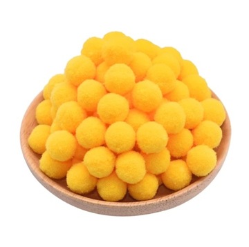 Jasno pomarańczowe Pompony 1,5 CM 10szt pompon
