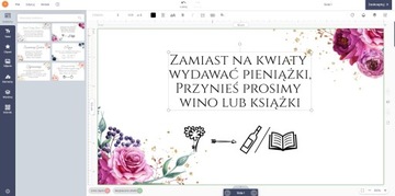 Złocone bileciki karteczki podziękowania Ślub 10sz
