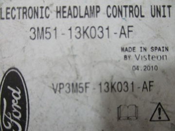 Moduł sterownik świateł Ford Focus 3M51-13K031-AF