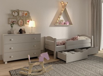 Łóżko świerkowe MAJA 80x200 SZARE