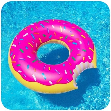 НАДУВНОЕ ПЛЯЖНОЕ КОЛЕСО ДЛЯ БАССЕЙНА ПЛЯЖА КОЛЬЦО 120 СМ DONUT DONUT