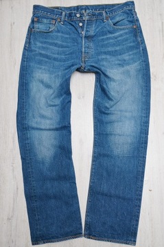 LEVIS 501 JEANS spodnie męskie granatowe klasyczne PREMIUM 34/32 pas 90