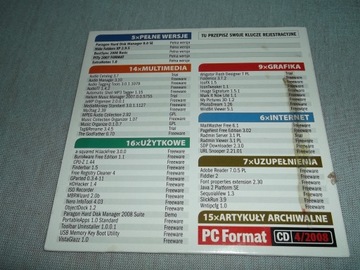 PC FORMAT 4 / 2008 - Журнальный диск - CD