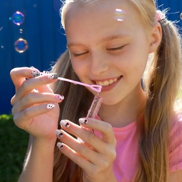 24x Naklejki Na Paznokcie Sztuczne Paznokcie Dla Dzieci Samoprzylepne Tipsy