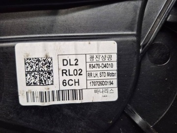 KIA OPTIMA IV KOMBI ZVEDÁK OKNO DVEŘE LEVÝ ZADNÍ 83470-D4010 2018R