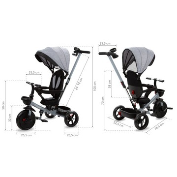 Складной поворотный трехколесный велосипед Kidwell AXEL