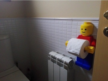 LEGO MAN Синий и Белый держатель для туалетной бумаги