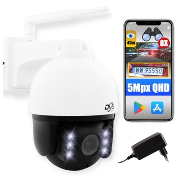 BEZPRZEWODOWA KAMERA WIFI OBROTOWA ZEWNĘTRZNA IP 5Mpx 8x ZOOM DVS POLSKA
