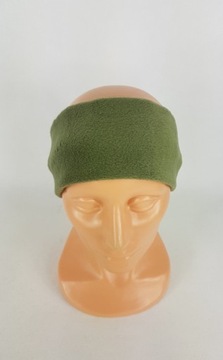 113 ПОВЯЗКА НА ГОЛОВЬ Флисовая, ширина 8 см, ЗЕЛЕНАЯ