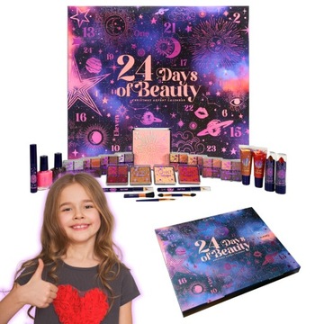 НАБОР Адвент Календарь для ВЕДУШКИ 6-16 ЛЕТ для девочки С КОСМЕТИКОЙ 24 EL