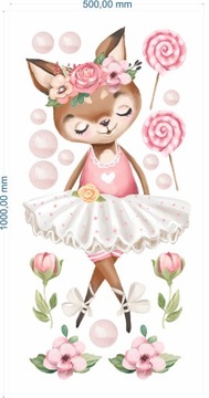 SARENKA BALETNICA TUTU KWIATY 50x100cm