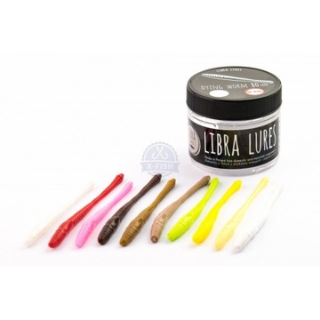 Libra Lures Zestaw Dying Worm 80mm mix 10szt.