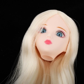 1/6 BJD Makeup Face Head Złote włosy