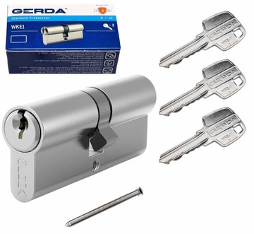 WKŁADKA DRZWIOWA GERDA WK E1 30/45 NIKIEL SATYNA