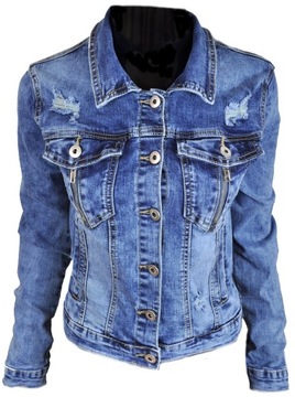 Весенняя женская джинсовая куртка катана повседневная DENIM 8139 размер S
