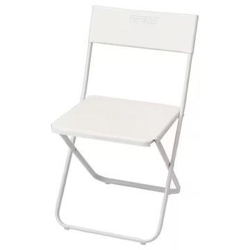 LEKKIE KRZESŁO METALOWE SKŁADANE BIAŁY FEJAN IKEA