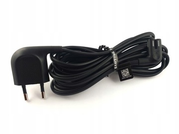 Kabel zasilający ósemka do radia TV 3metry CZARNY KĄTOWY