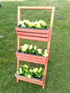 ДЕРЕВЯННАЯ ПОДСТАВКА ДЛЯ ЦВЕТОВ ПОДСТАВКА ЛЕСТНИЦА ДЛЯ ТЕРРАСЫ САД TIK