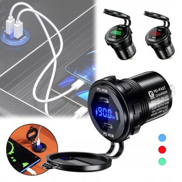 USB-разъем для быстрого автомобильного зарядного устройства типа C, новинка