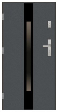 Drzwi wejściowe zew. 72mm PSI28 ANTRACYT 90L BLACK